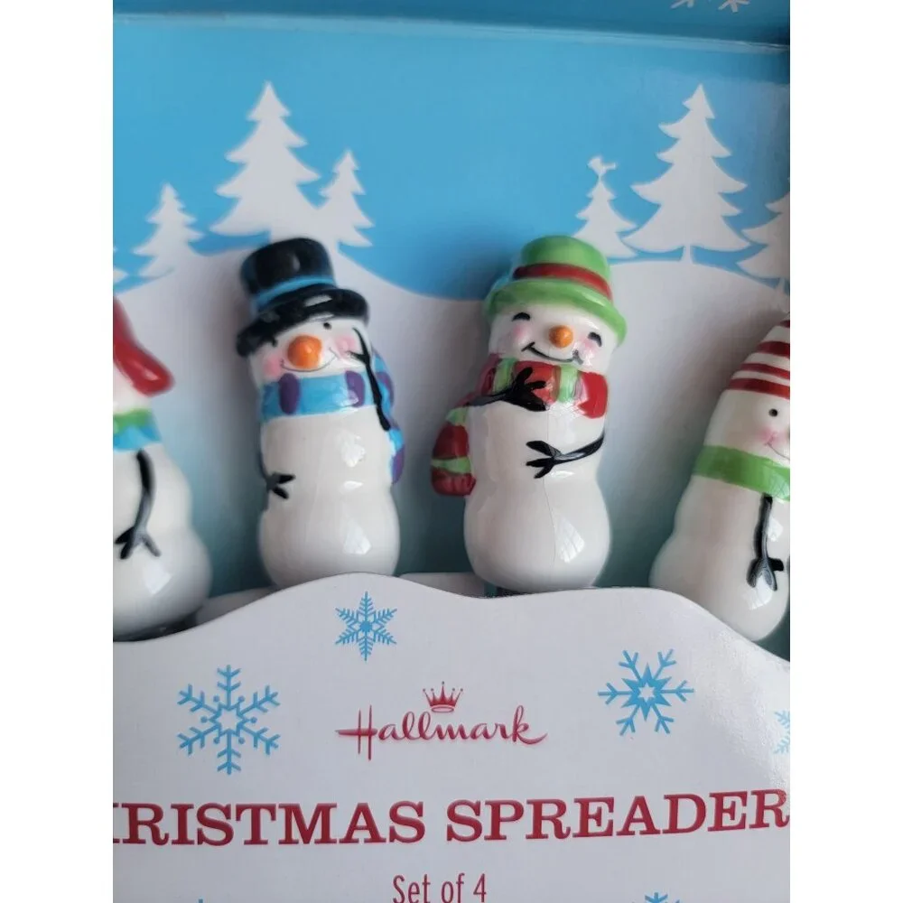 Hallmark Christmas spreadables snowman‎ Xmas home decor kitchen